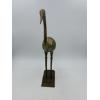 Image 5 : Vintage Brass Crane Figurine - Home Decor 