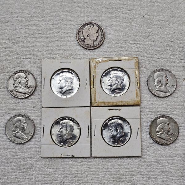 Collection of Historic 90% Silver United States Half-Dollars FV: $4.50