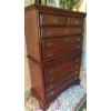 Image 2 : Tall Cherry Finbish Matching Bedroom Suite Men's Chest Of Drawers - 2 Sections - Perfect Condition