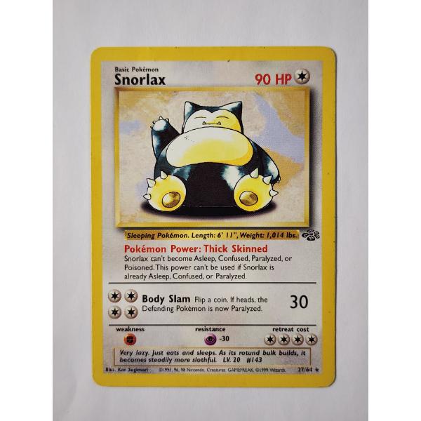Snorlax 27/64 Rare Vintage Jungle Pokemon Trading Card