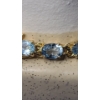 Image 3 : Women's Sterling Silver Bracelet With Blue Oval Stones - Total Weight: 12.2g