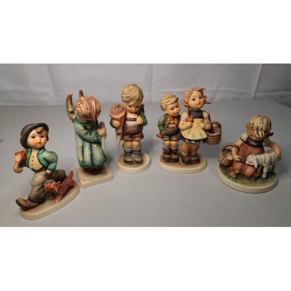 Lot of (5) Vintage Collectible Hummel Goebel West Germany Porcelain Figurines