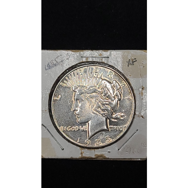 1935-S Silver Peace Dollar With Unique Toning - 90% Silver Coin