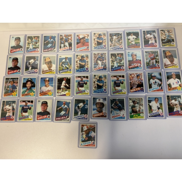 1985 Topps Baseball Cards - Set of 41 Cards