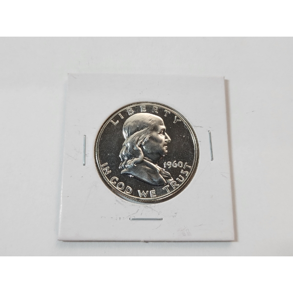 1960 Franklin Half Dollar - 90% Silver - Proof-Like Coin 
