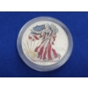 Image 2 : Colorized 1999 American Silver Eagle 1 oz .999 Fine Silver In Display