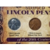 Image 2 : Storied Lincoln Pennies of the 20th Century Carded Penny Display 