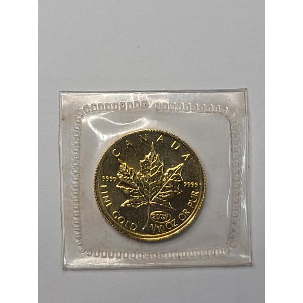 Sealed Royal Canadian Mint 1/10 Oz .9999 Fine Gold Canadian Maple Leaf Coin