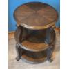 Image 2 : Timeless Mahogany Three Shelf Table. Excellent Condition, Measures 24"x27"