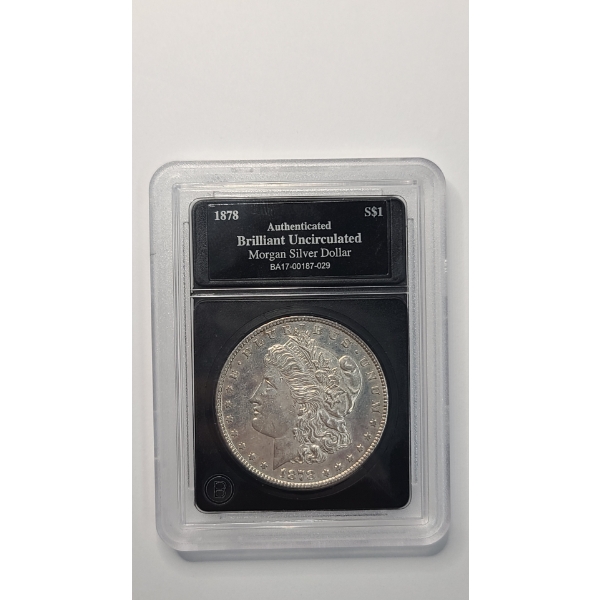 United States 1878-S Brilliant Uncirculated Morgan 90% Silver Dollar