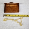Image 10 : Vintage Baby Teether & Spoon With Russian Made Carved Birch Root Box Bought From 1933 World's Fair