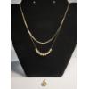 Image 1 : 14K Gold: Flat Chain Necklace, Beaded Chain Necklace, Cherub Pendant TW: 3.9g