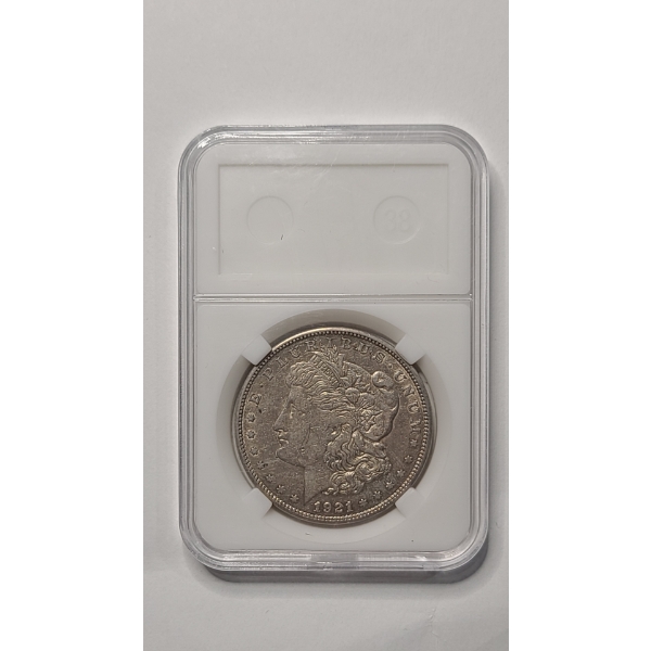 1921-S 90% Silver Morgan Dollar In Slab