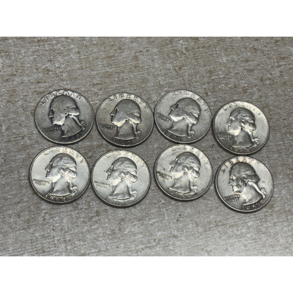 90% Silver U.S. Quarters - FV $2.00 - Various Years