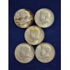 Image 1 : Five Assorted 40% Silver U.S. Kennedy Half Dollars ~ Face Value: $2.50