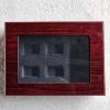 Image 2 : Wooden Cherry Finish 6 Slot Sports Championship Ring Display Case With Glass Window, 7"x5"