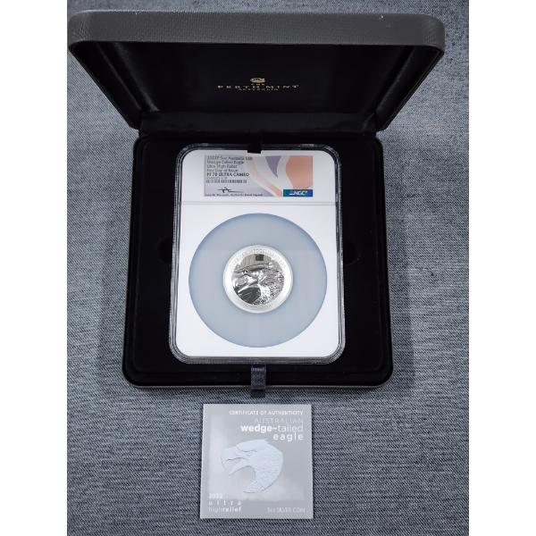 NGC PF70 Ultra Cameo 2022-P 5 Oz Silver Australia Wedge-Tailed Eagle Ultra High Relief Round