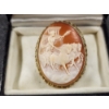 Image 2 : Gold Colored Cameo Broch With Majestic Horse Artwork 