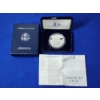 Image 1 : 2001-W American Silver Eagle Proof 1 oz .999 Fine Silver w/ Box & COA 