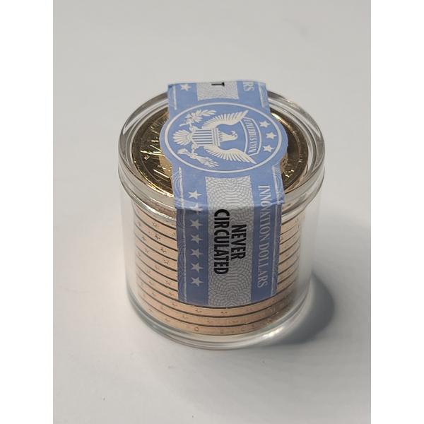 Sealed Tube Of Danbury Mint Uncirculated Inovation Dollars - Face Value: $12