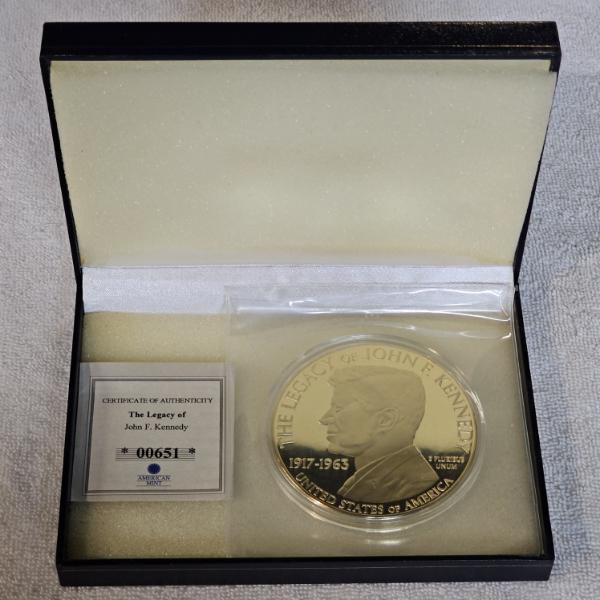 The Legacy of John F. Kennedy 24k Gold-Plated Commemorative Medal