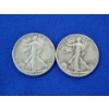 Image 1 : x2 90% Silver Walking Liberty Half Dollars: 1942 & 1943 