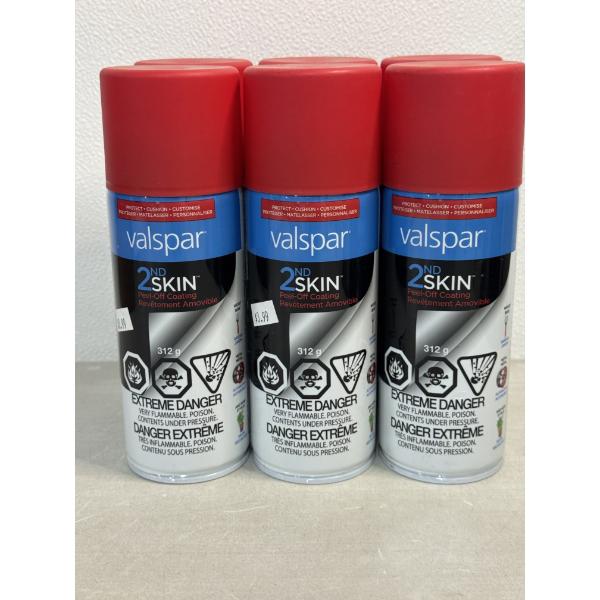 6 Cans Of Valspar 2nd Skin Peel-Off Coating Spray Paint - Brand New 