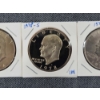 Image 2 : Lot of Three Assorted Eisenhower Dollars Including Cameo Proof! 