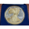 Image 2 : ONE POUND .999 FINE SILVER 1996 EAGLE ROUND ~ 373 GRAMS ~ 12 TROY OUNCES ~ Ft. Unique Coloring