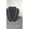 Image 1 : Costume Gold Plated Rope Necklace & Bracelet Set