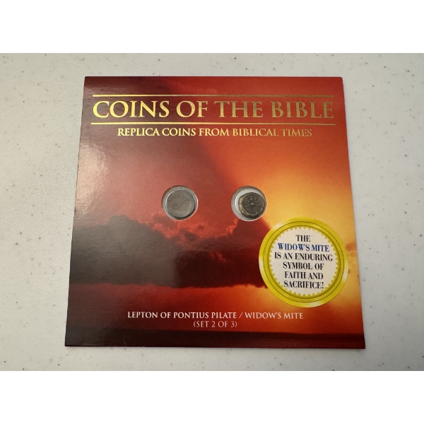 Coins of the Bible - Lepton of Pontius Pilate & Widows Mite Replica Coins - Mint Condition In Whitma