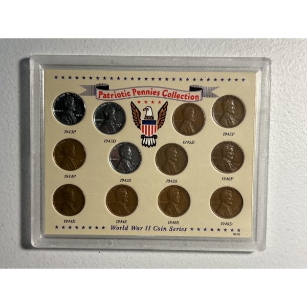 World War 2 Coin Series - Patriotic Pennies Collection, Various Years