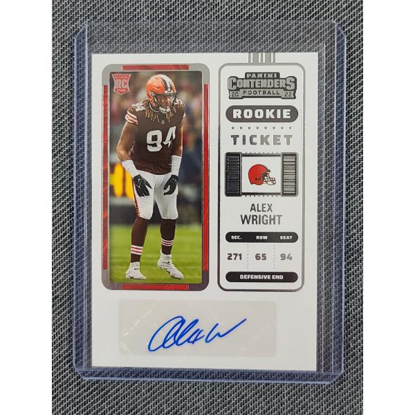 2022 Panini No.184 Alex Wright Rookie Autograph Trading Card