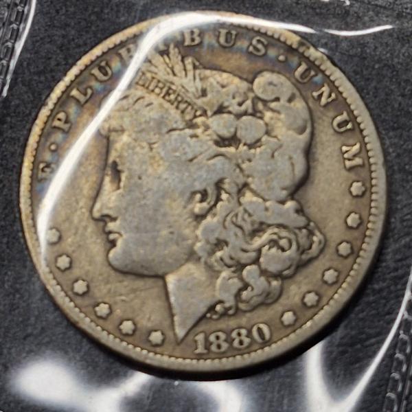 1880 P Morgan Silver Dollar (90% Silver) Average Circulated Condition