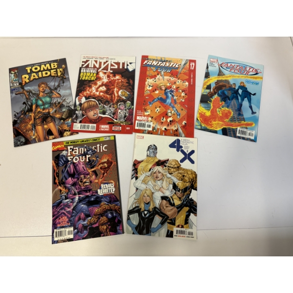 Comic Books - Set of 6 Comics - Fantastic Four - Marvel Comics - Tomb Raider 
