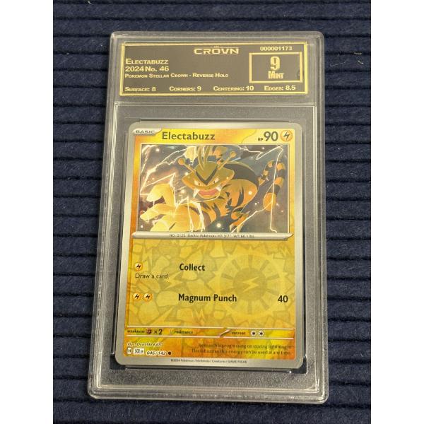 Graded Electabuzz #046/142 from the Pokémon TCG: Scarlet & Violet—Stellar Crown expansion 