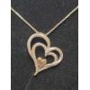 Image 6 : Sterling Silver Heart Necklace & White Sapphire Earring Set by Helzberg Diamonds W/ Warranty