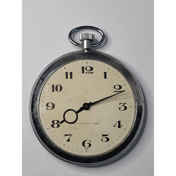 Vintage Endura Time Jumbo 1 Jewel Openface  Pocket Watch - Non-Working Condition