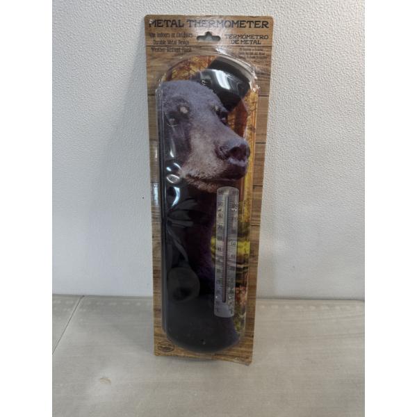 Bear Indoor Or Outdoor Metal Thermometer 17" Long And 5" Wide - New In The Package