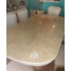 Image 2 : Fine Italian Lacquer Oval Dining Room Table & 10 Chairs w / Leaf -  In Gem Condition Matches Hutch