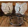 Image 1 : 2 Large Owl Planters and 3 Plant Holders