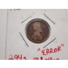 Image 2 : 1916 United States Wheat Cent With Off Center Obverse Side & Other Subsequent Errors! 