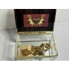 Image 1 : Glass Jewelry Box with Pins Inside - Leopard Pins 