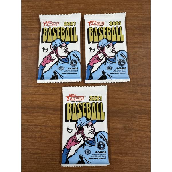 3 - Unopened 2021 Topps Heritage High Number Major League Baseball Wax Packs - Mint Condition