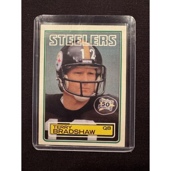 1983 Topps Terry Bradshaw Pittsburgh Steelers Football Card - Mint Condition