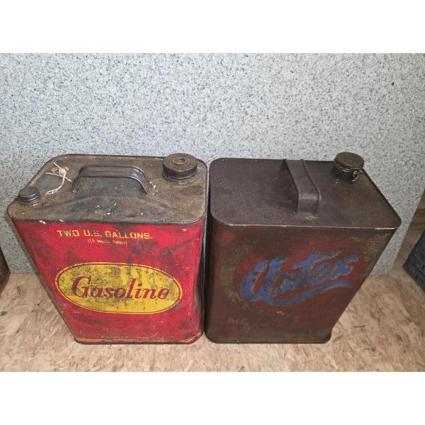 Two Vintage 2 Gallon Gas Cans