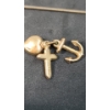 Image 5 : 14K Gold Bracelet Charms, Pendant & Vintage Stick Pin - Total Weight: 3.4g