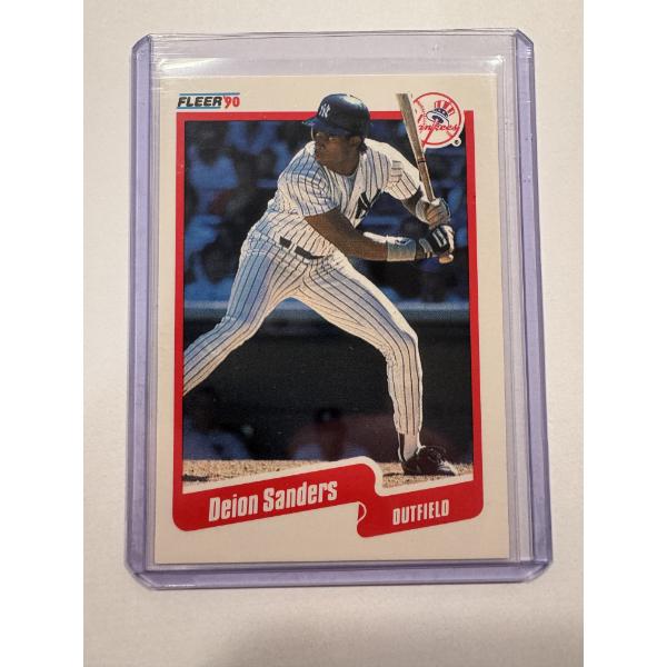 1990 Fleer Deion Sanders ROOKIE Baseball Card - Mint Condition