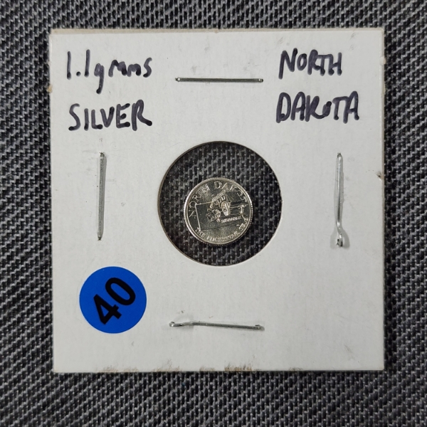 999 FINE SILVER 1 GRAM NORTH DAKOTA ROUND ~ Wild Prairie Rose