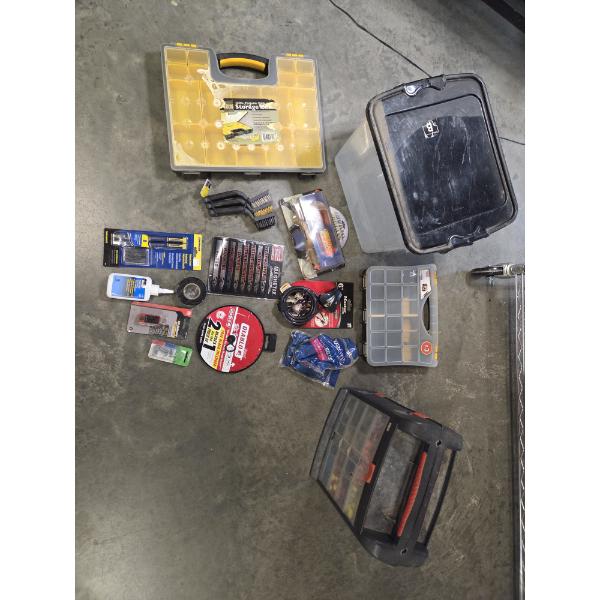 Like New Storage, New Lock, Pencils, Glue, Tape, Wire Brushes, Labels & More!